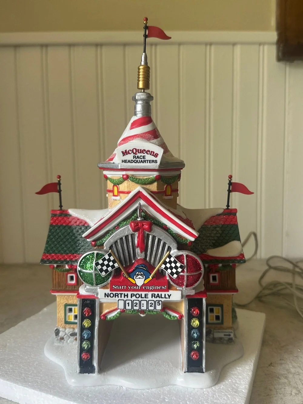 Department 56 Disney Cars North Pole Rally Center North Pole Series Lighted 2011
